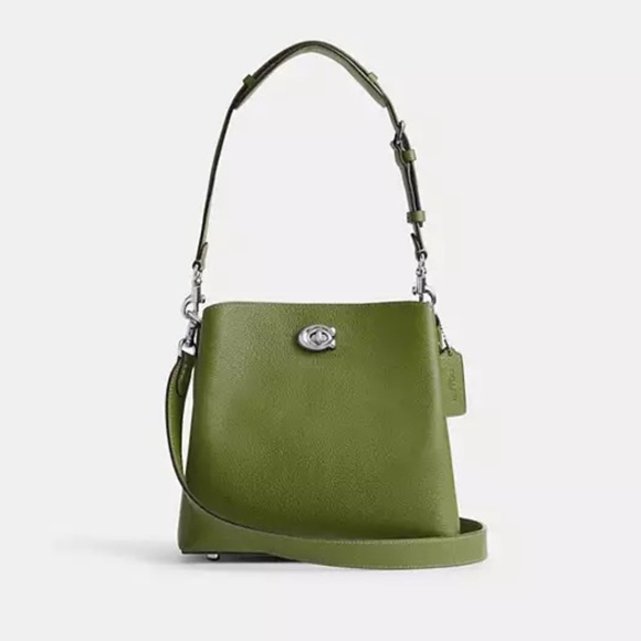NWT - Coach Willow Bucket Bag - In hard to find Dark Lime FIRM - Picture 7 of 11